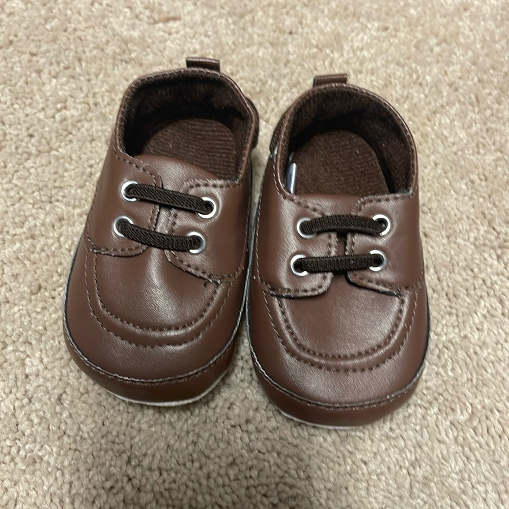 Baby brown dress shoes